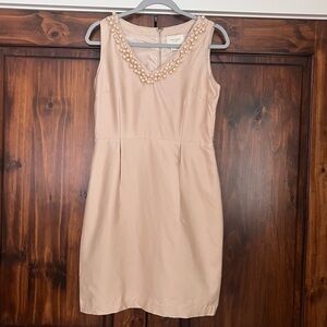 NWT Kate Spade Silk Pearl-Embellished Cream Dress Size 6